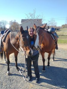 Leslie Bussinger and her mare's